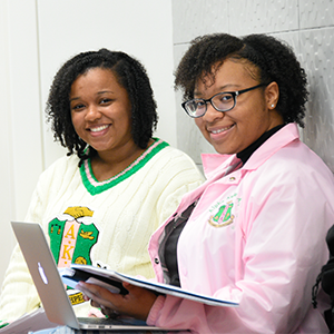 Photo of two students