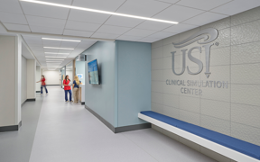 Hallway of clinical simulation center