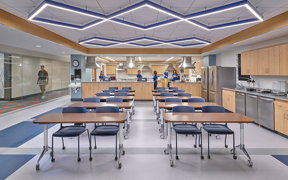 Classroom area in lower level kitchen