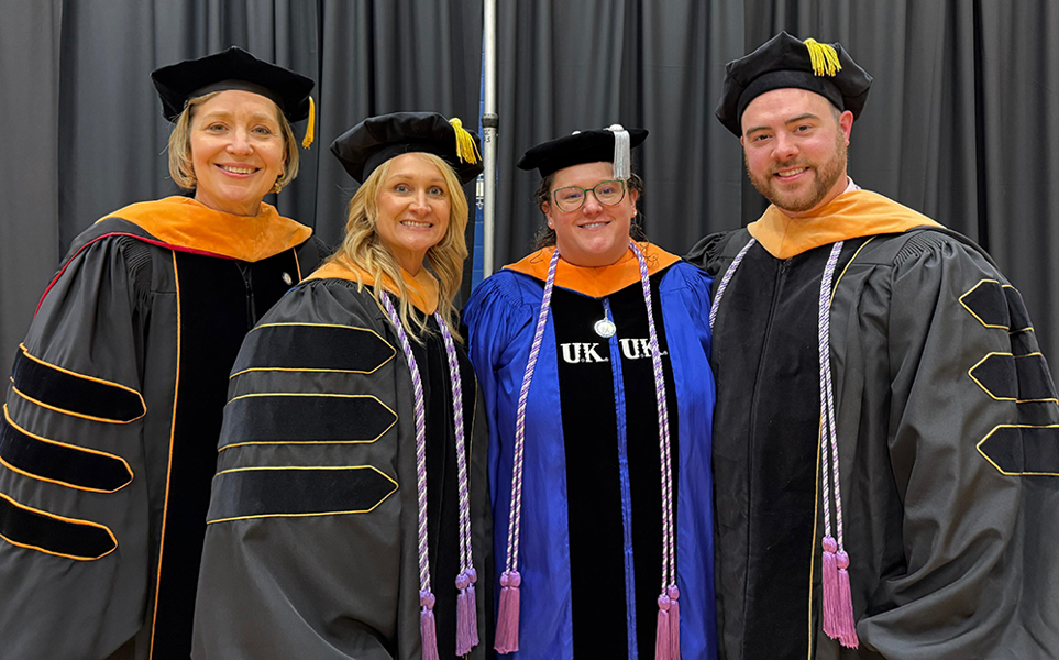 Nursing faculty in commencement regalia
