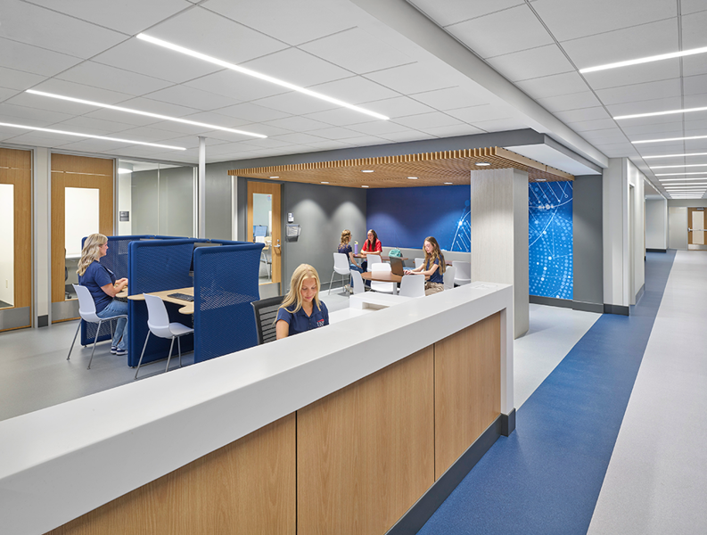 Photo of front entrance of clinical simulation center