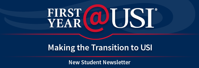 first year at USI newsletter graphic