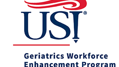 USI Wordmark with words "Geriatrics Workforce Enhancement Program"