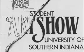 1988 USI Student Art Show postcard