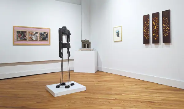 Gallery view of Sanders Spotlight exhibition with artworks