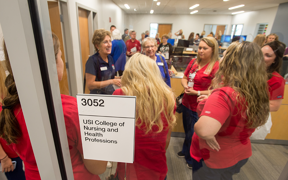 Undergraduate nursing students in a classroom at the Stone Center