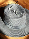 Substitute photo of poet G.C. Waldrep (eyeglasses on top of hat)