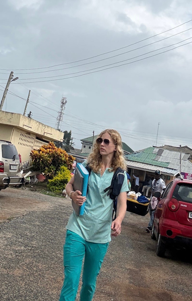 Faculty member on the way to Winneba