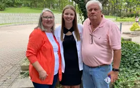Photo of nursing student and her parents