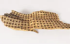 tattooed wood art piece