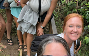 OT faculty and students on a hike in Belize
