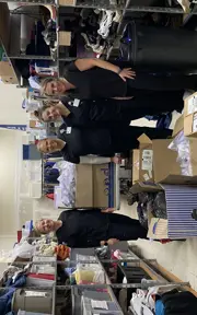 Faculty and students delivering food to the pantry