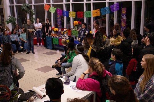 A large crowd gathers to attend the 2019 Dia de los Muertos celebration