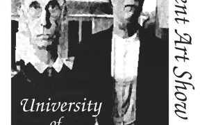 USI Student Art Show 1995 postcard, art by Stacie Heil